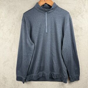 Dunning‎ Golf 1/4 Zip Pullover Mens XXL Heather Blue Preppy Soft Casual NWOT